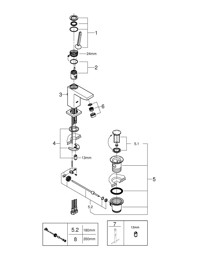Bild von 23654000 Eurocube Joy Basin mixer 1/2″ S-Size