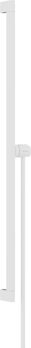 Bild von HANSGROHE Unica Brausestange E Puro 90 cm mit Easy Slide Handbrausehalter und Isiflex Brauseschlauch 160 cm #24403700 - Mattweiß