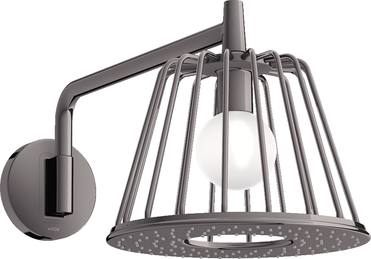 Зображення з  HANSGROHE AXOR LampShower/Nendo LampShower 275 1jet with shower arm #26031330 - Polished Black Chrome