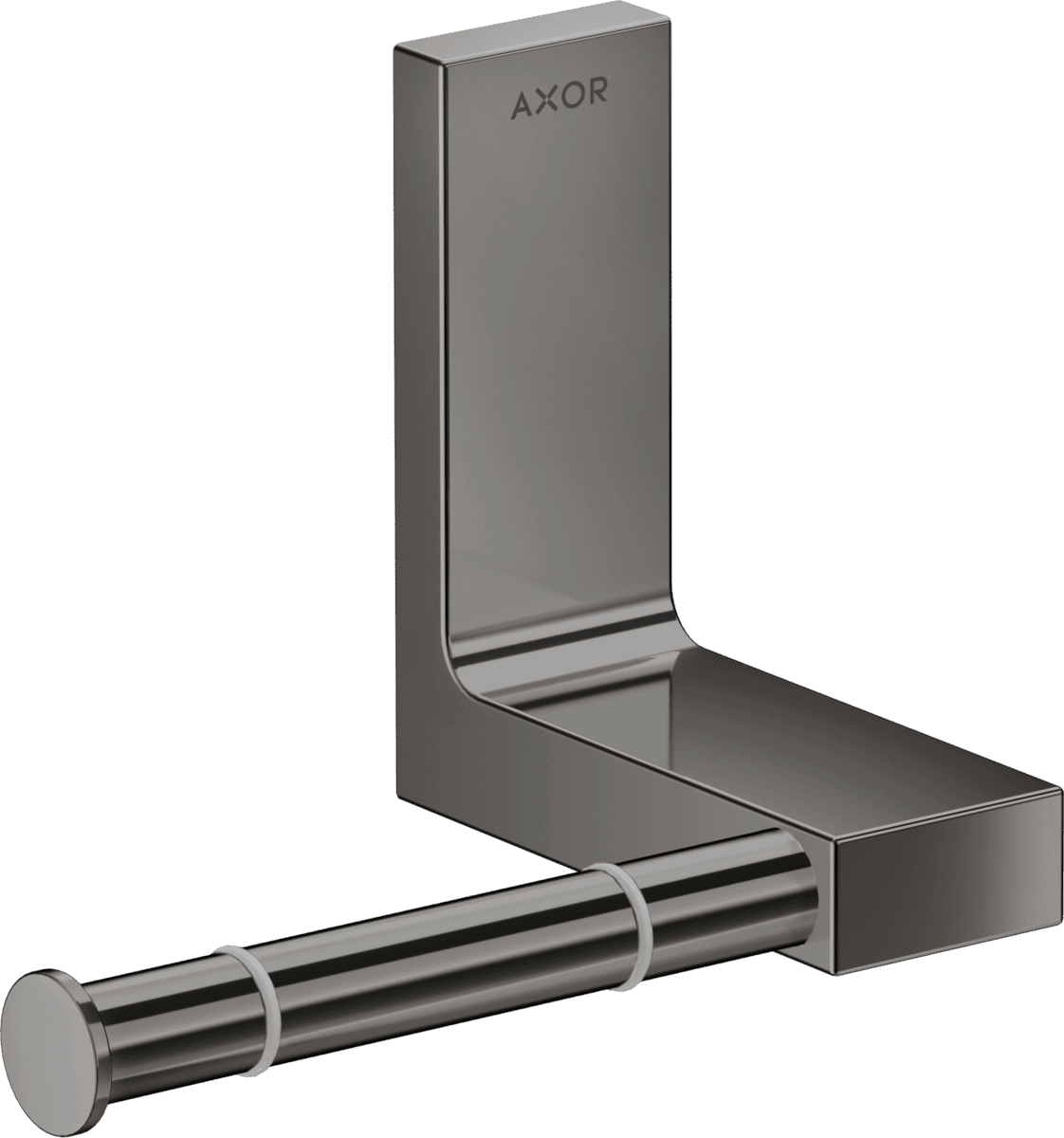 HANSGROHE AXOR Universal Rectangular Toilettenpapierhalter #42656330 - Polished Black Chrome