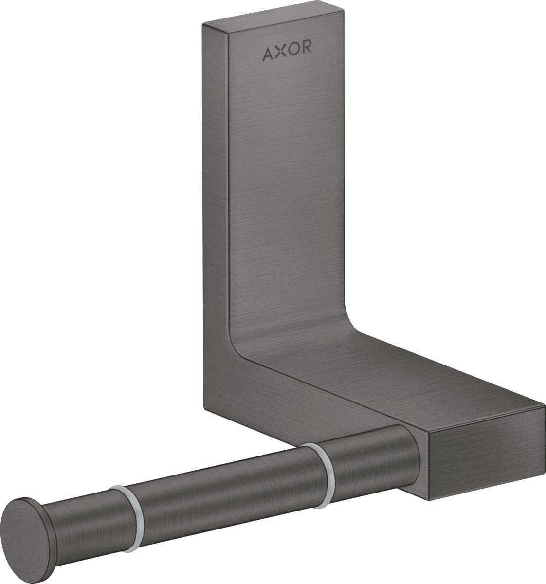 HANSGROHE AXOR Universal Rectangular Toilettenpapierhalter #42656340 - Brushed Black Chrome