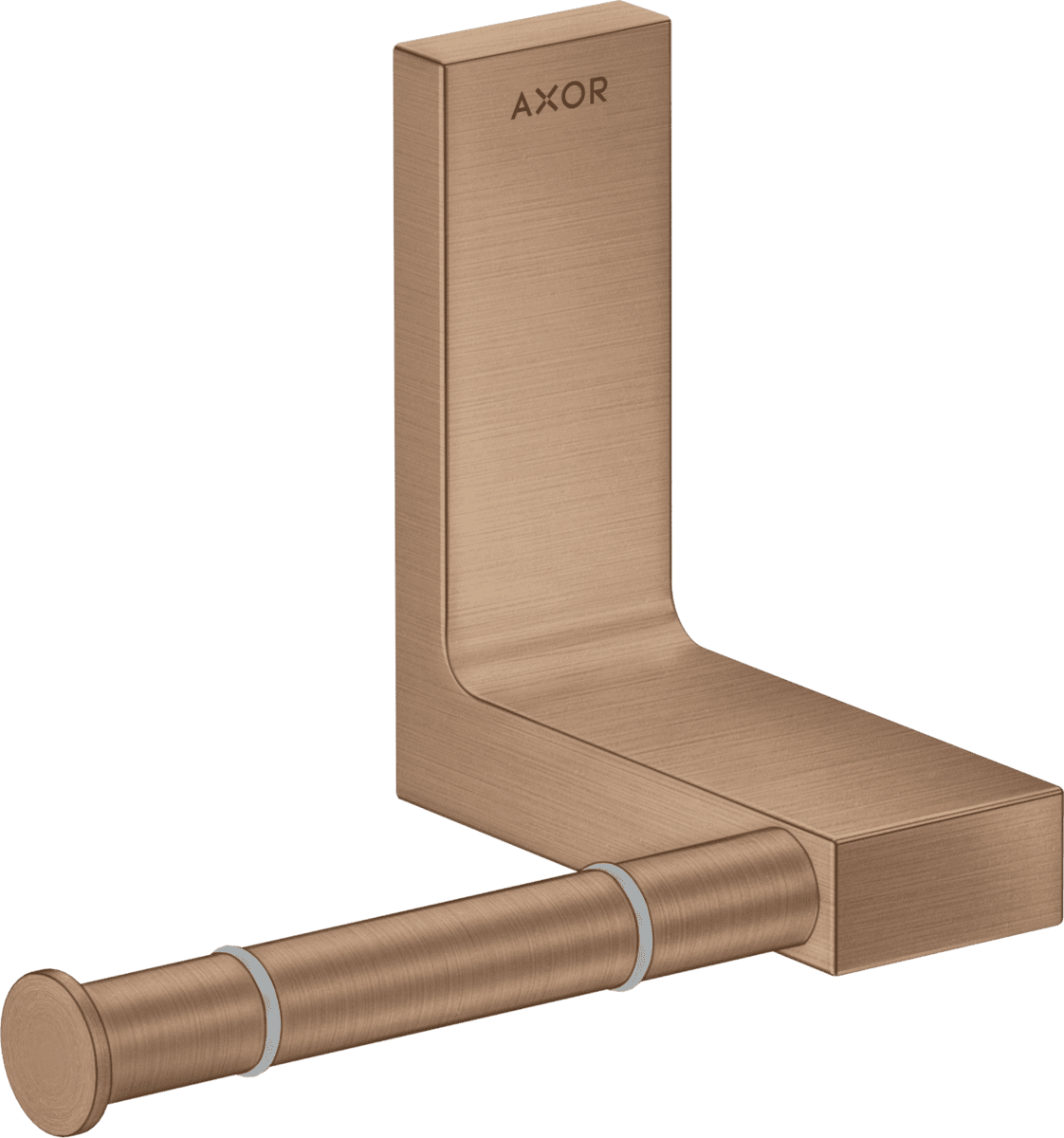 HANSGROHE AXOR Universal Rectangular Toilettenpapierhalter #42656310 - Brushed Red Gold