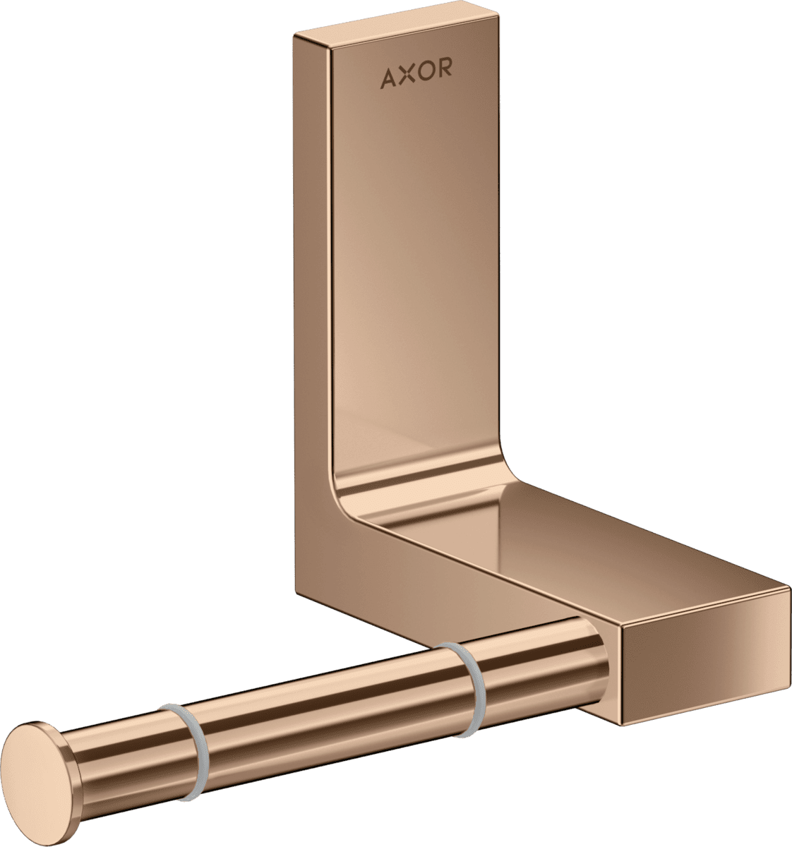 HANSGROHE AXOR Universal Rectangular Toilettenpapierhalter #42656300 - Polished Red Gold