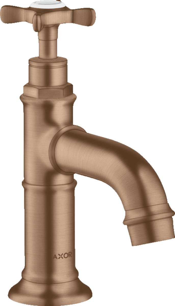 HANSGROHE AXOR Montreux Standventil 50 mit Kreuzgriff ohne Ablaufgarnitur #16530310 - Brushed Red Gold