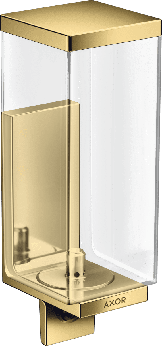 Зображення з  HANSGROHE AXOR Universal Rectangular Liquid soap dispenser #42610990 - Polished Gold Optic