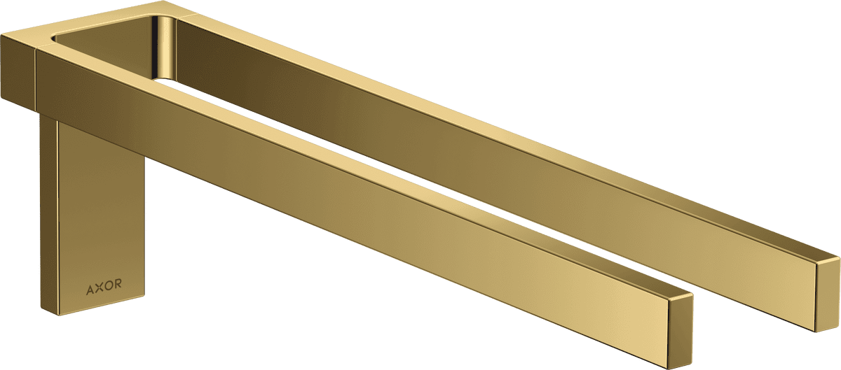 HANSGROHE AXOR Universal Rectangular Handtuchhalter zweiarmig #42622990 - Polished Gold Optic