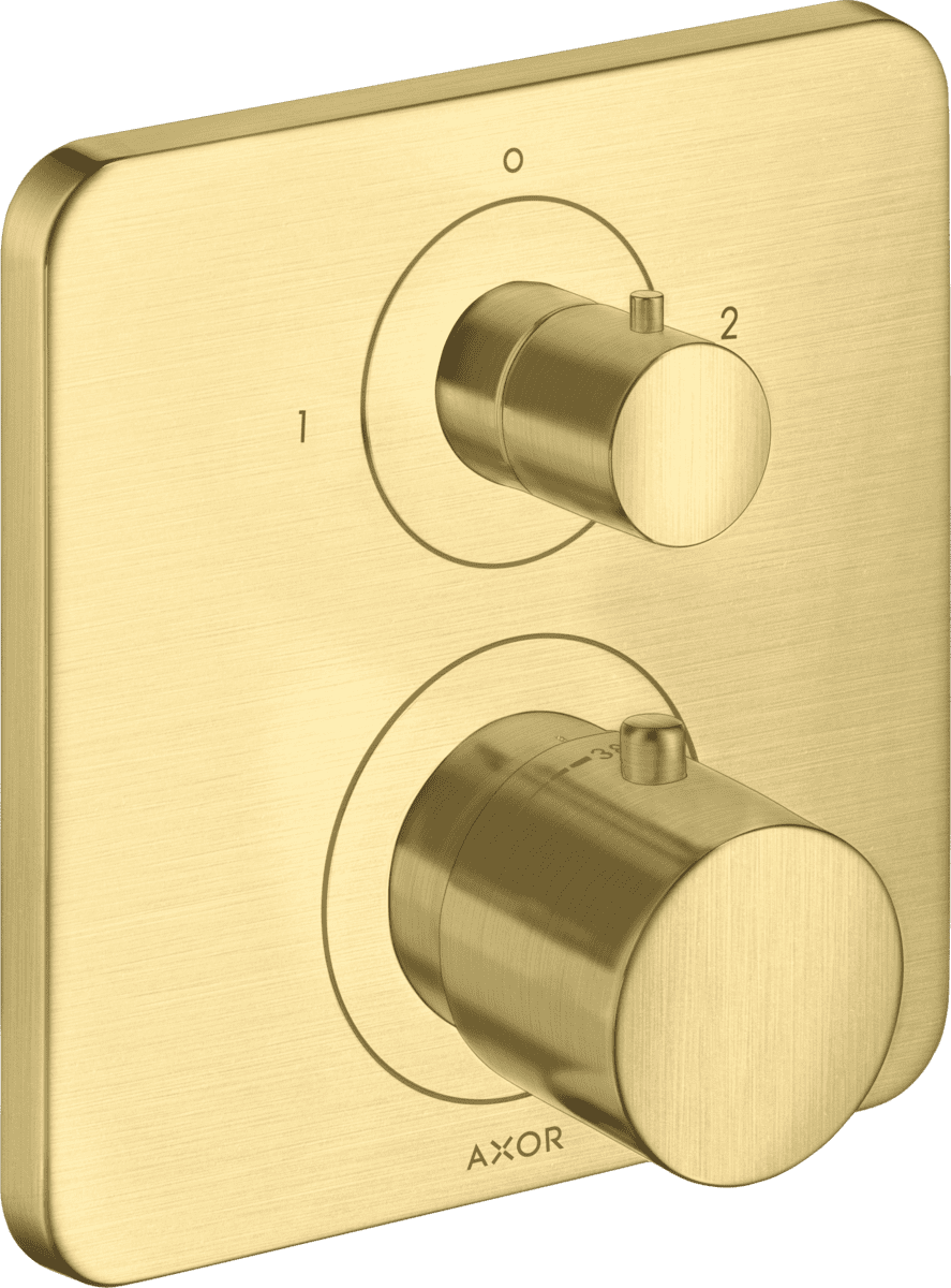 HANSGROHE AXOR Citterio M Thermostat Unterputz mit Ab- und Umstellventil #34725950 - Brushed Brass