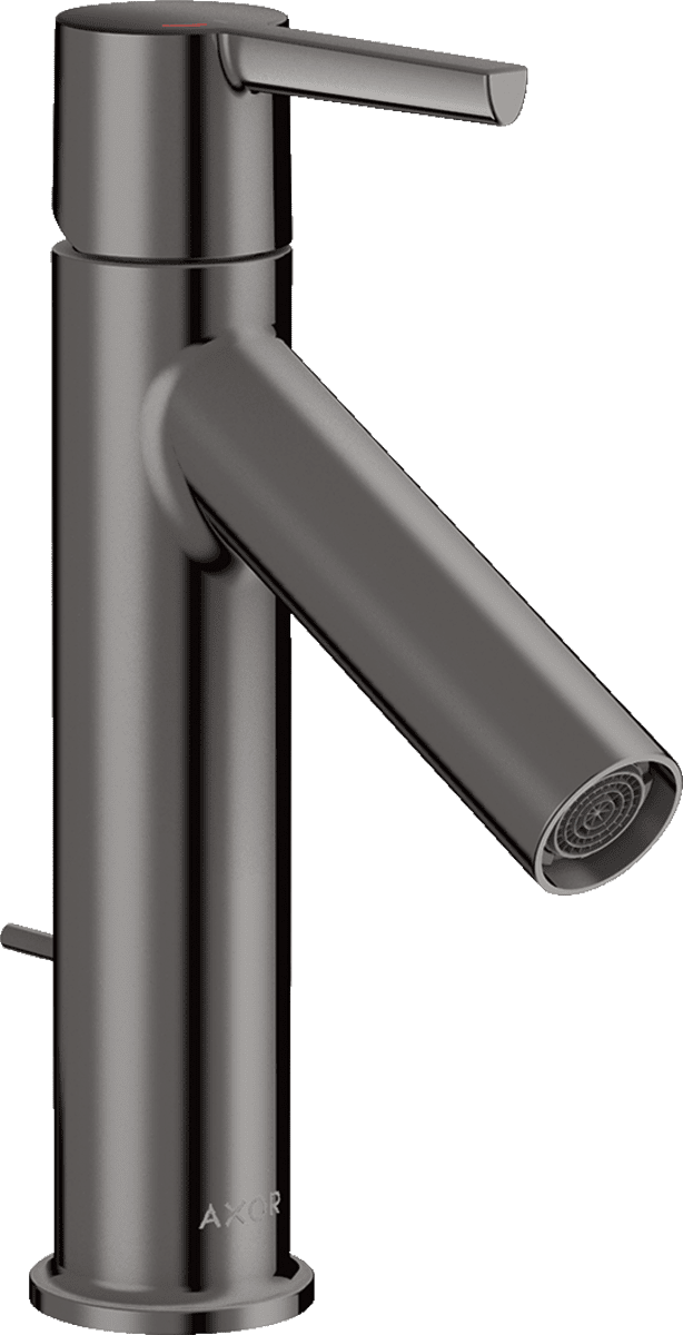 HANSGROHE AXOR Starck Einhebel-Waschtischmischer 100 CoolStart mit Hebelgriff und Zugstangen-Ablaufgarnitur #10007330 - Polished Black Chrome