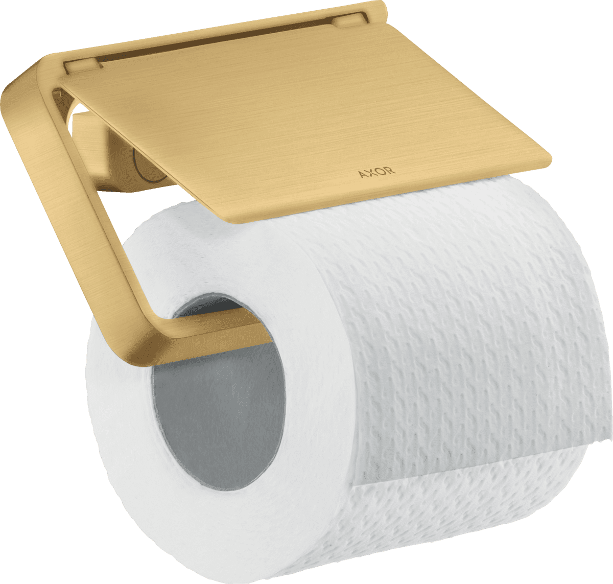 Bild von HANSGROHE AXOR Universal Softsquare Toilettenpapierhalter mit Deckel Brushed Gold Optic 42836250