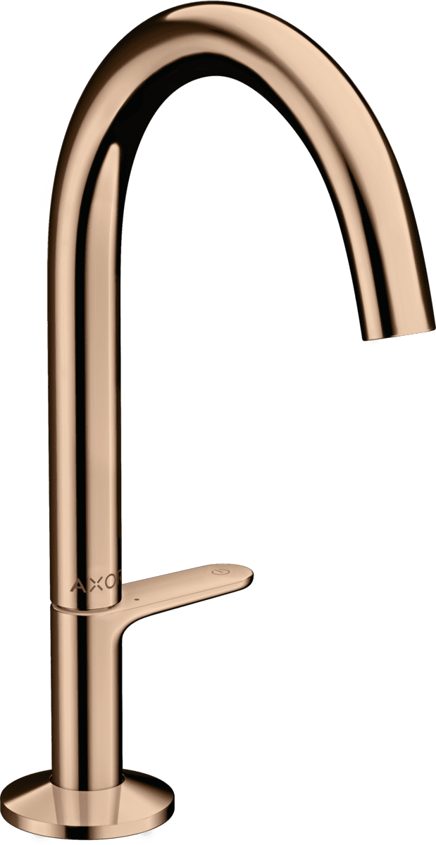 HANSGROHE AXOR One Waschtischmischer Select 170 mit Push-Open Ablaufgarnitur #48020300 - Polished Red Gold