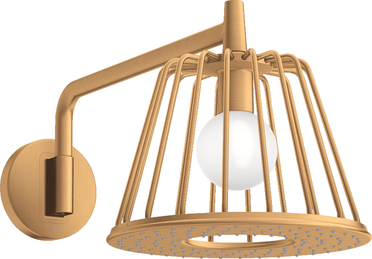 HANSGROHE AXOR LampShower/Nendo LampShower 275 1jet duş dirseği ile #26031250 - Mat Altın Optik resmi