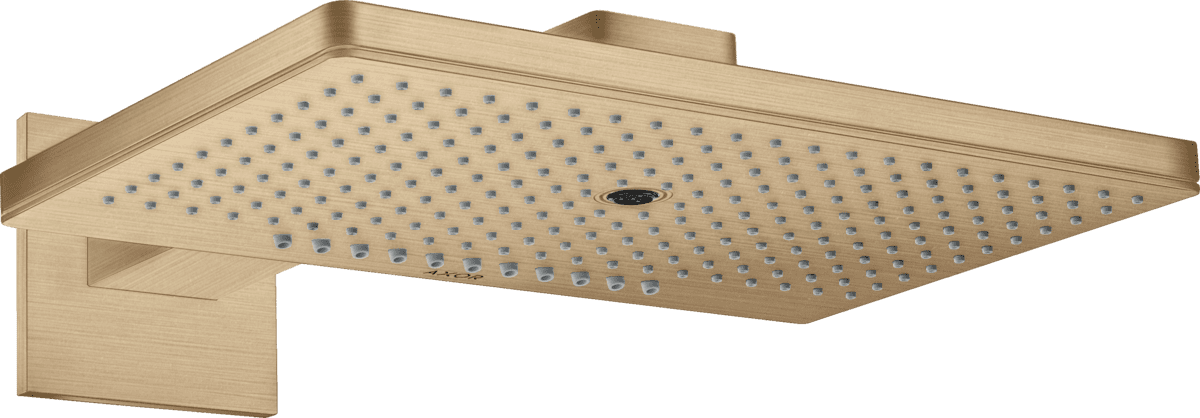 HANSGROHE AXOR ShowerSolutions Kopfbrause 460/300 3jet mit Brausearm und eckiger Rosette #35282140 - Brushed Bronze