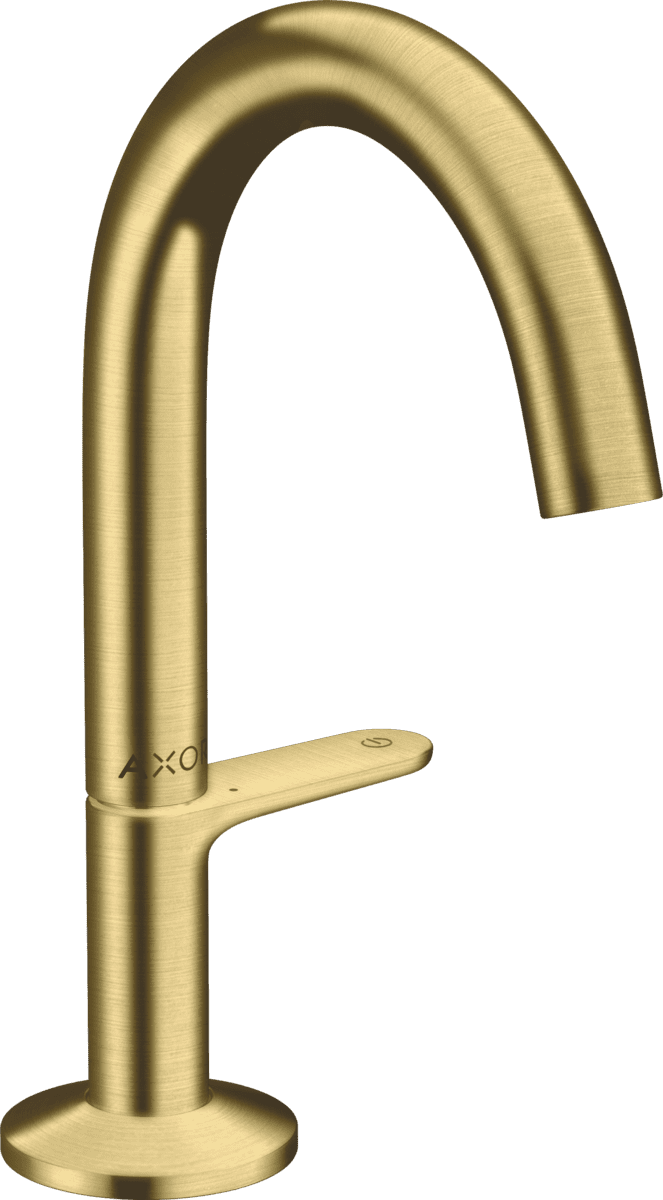 HANSGROHE AXOR One Waschtischmischer Select 140 mit Push-Open Ablaufgarnitur #48010950 - Brushed Brass
