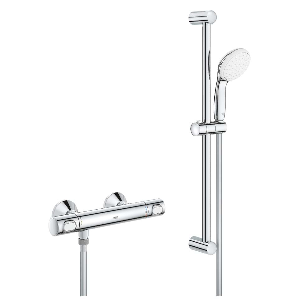 Picture of GROHE Grohtherm 500 Thermostatic shower mixer 1/2″ with shower set Chrome #34796000