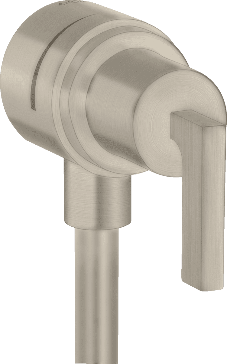 HANSGROHE AXOR Citterio Wandanschluss Stop mit Rückflussverhinderer, Absperrventil und Hebelgriff #39882820 - Brushed Nickel