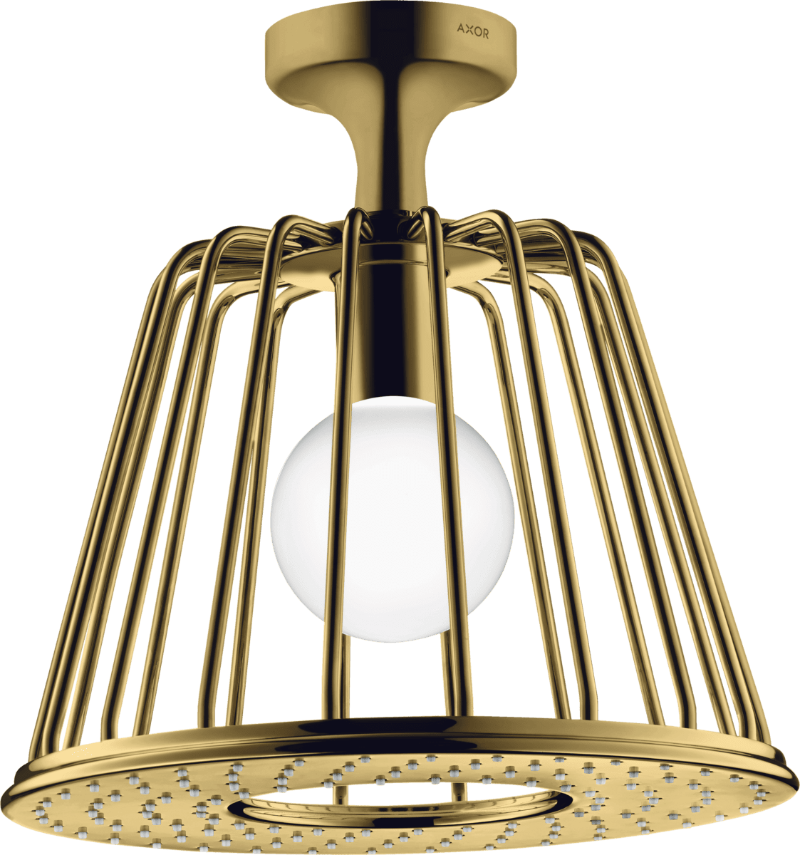 HANSGROHE AXOR LampShower/Nendo LampShower 275 1jet tavan bağlantılı #26032990 - Parlak Altın Optik resmi