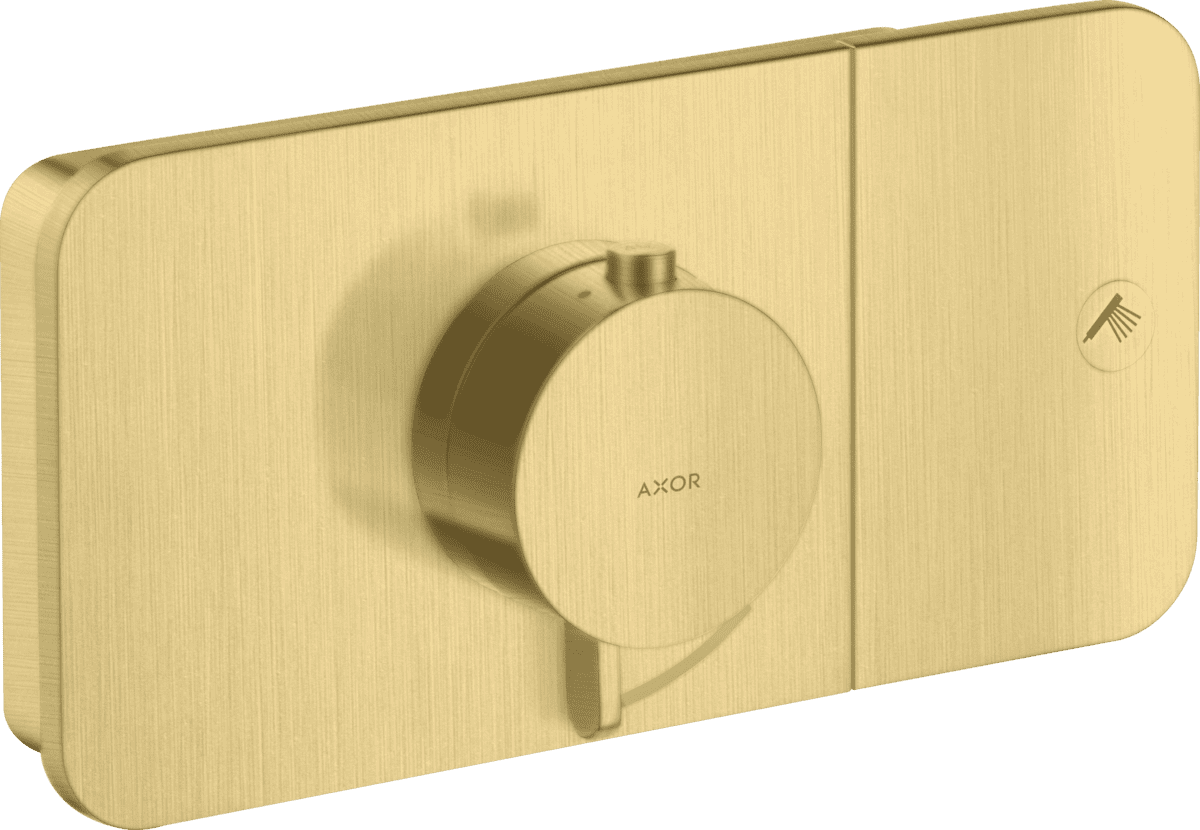 Picture of HANSGROHE AXOR One Thermostatic module for concealed installation for 1 function #45711950 - Brushed Brass