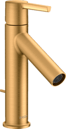 Bild von HANSGROHE AXOR Starck Einhebel-Waschtischmischer 100 mit Hebelgriff und Zugstangen-Ablaufgarnitur #10001250 - Brushed Gold Optic