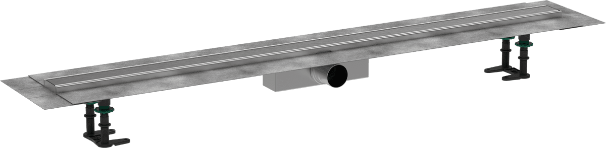HANSGROHE RainDrain Compact Komplettset Duschrinne 1200 für Standardinstallation #56184800 - Edelstahl gebürstet