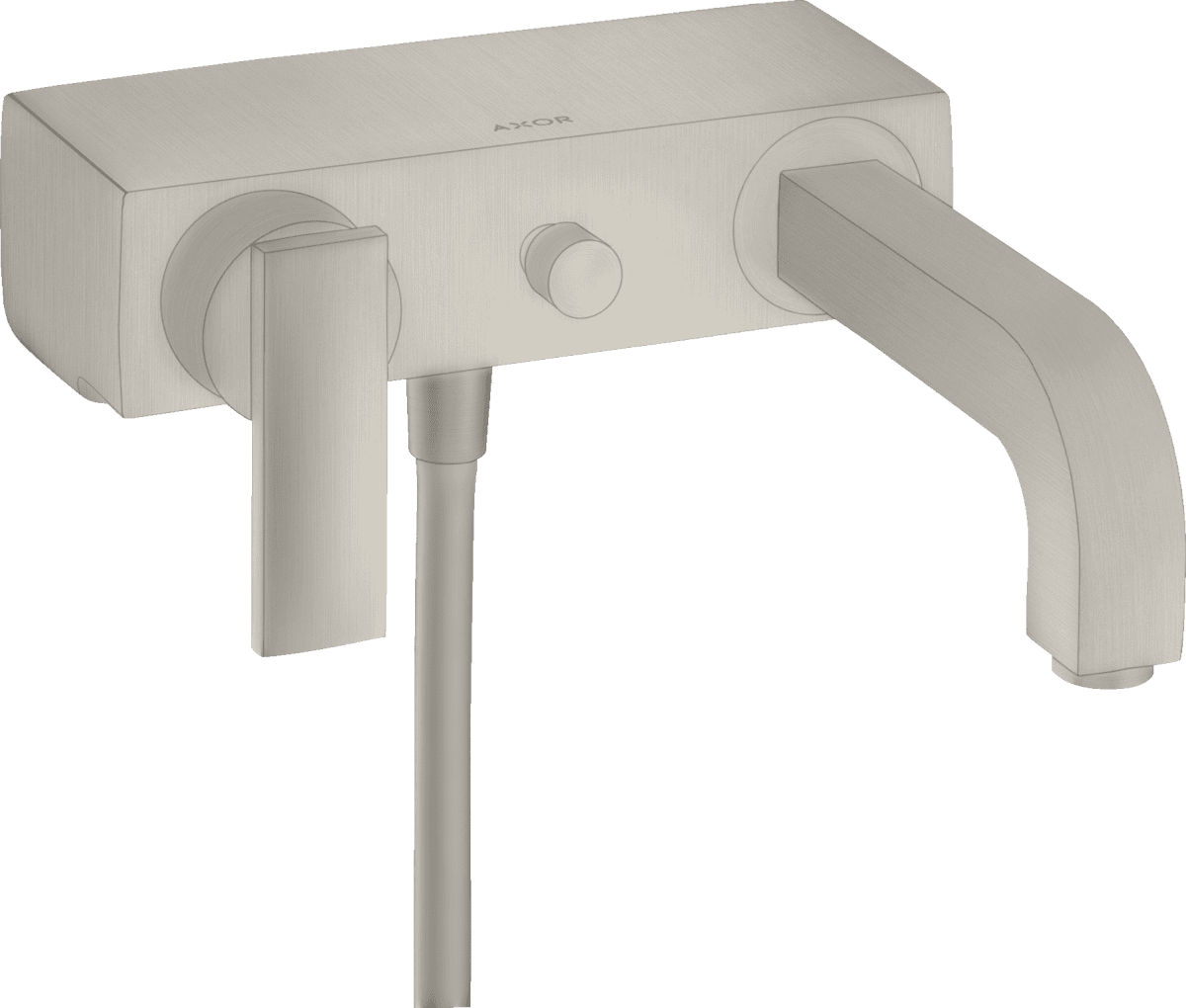 HANSGROHE AXOR Citterio Einhebel-Wannenmischer Aufputz mit Hebelgriff #39400800 - Edelstahl Optic