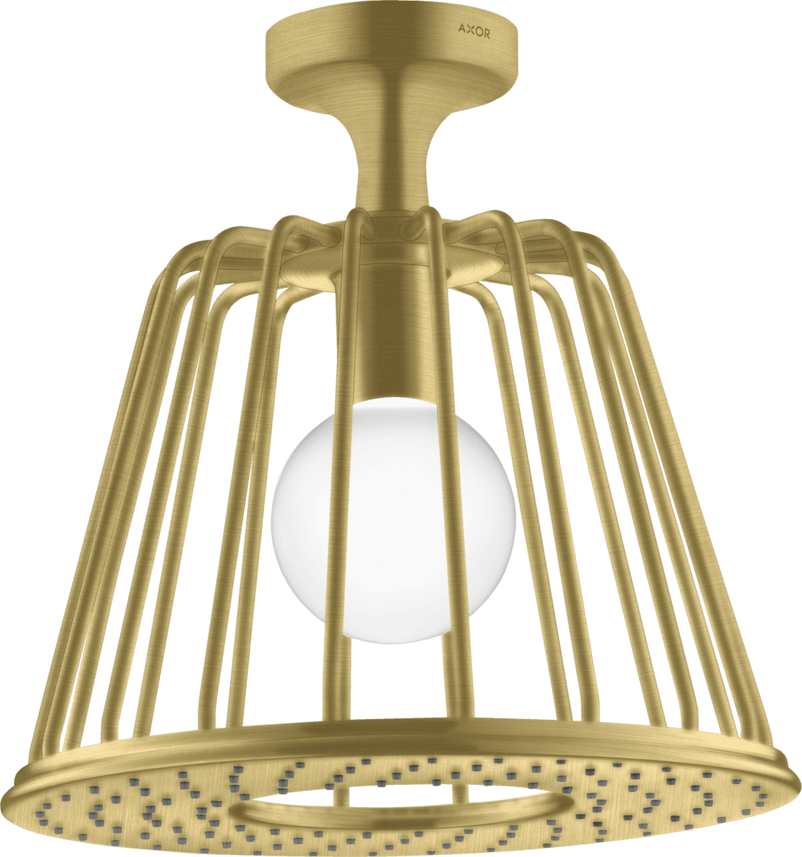 Obrázek HANSGROHE AXOR LampShower/Nendo LampShower 275 1jet s připojením ke stropu #26032950 - kartáčovaná mosaz