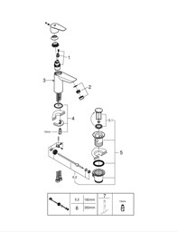 Bild von 23902001 BauEdge Basin mixer 1/2″ M-Size