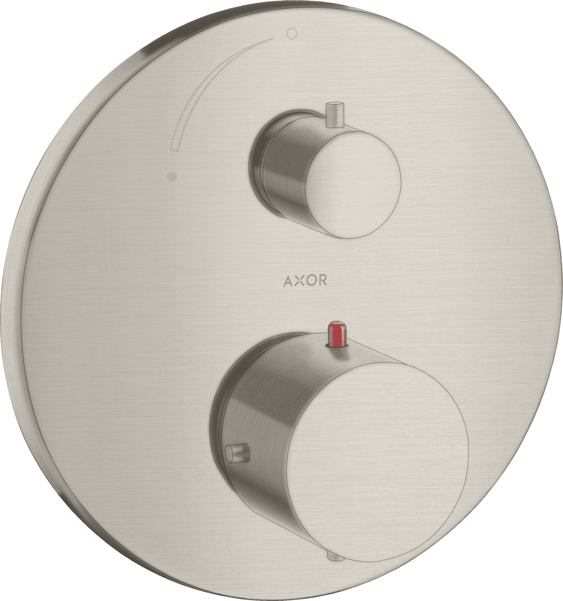 HANSGROHE AXOR Starck Thermostat Unterputz mit Absperrventil #10700800 - Edelstahl Optic