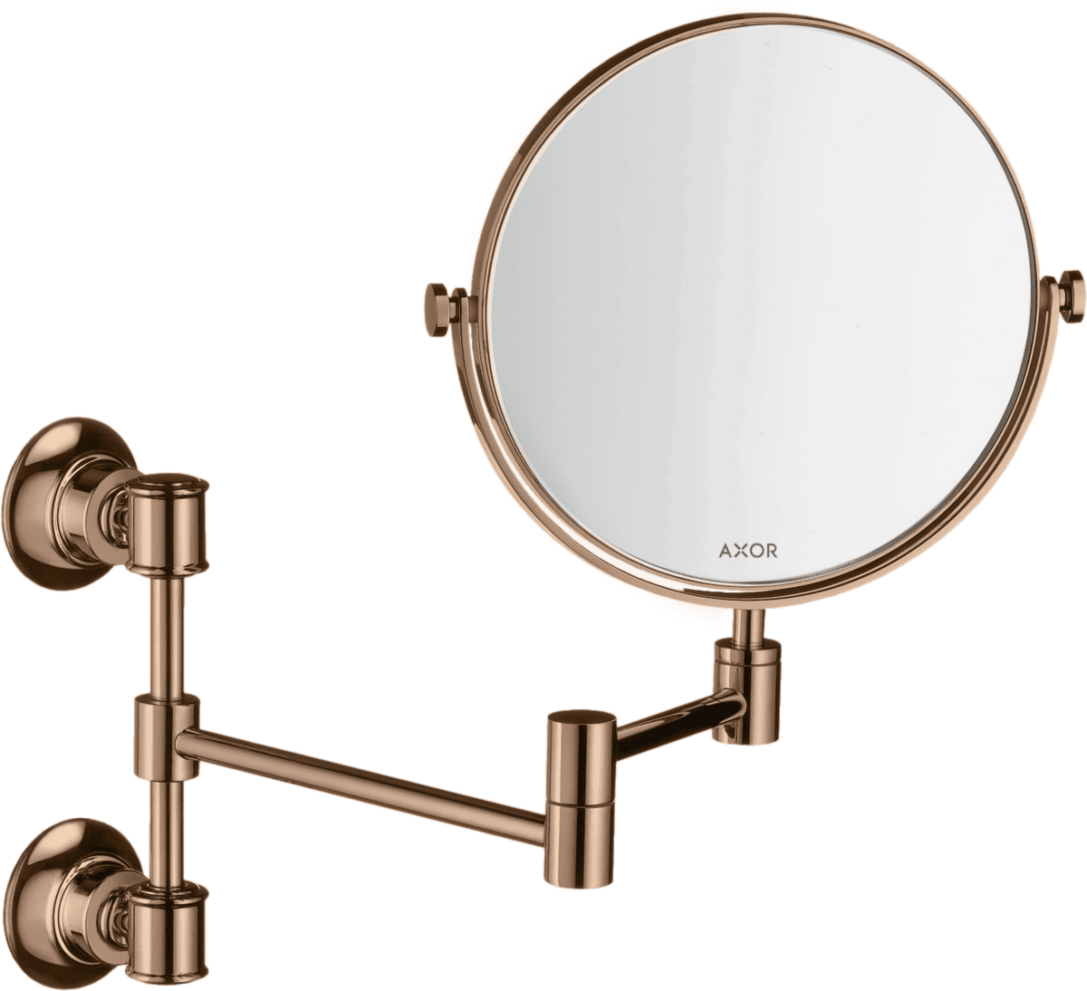 Зображення з  HANSGROHE AXOR Montreux Shaving mirror #42090300 - Polished Red Gold
