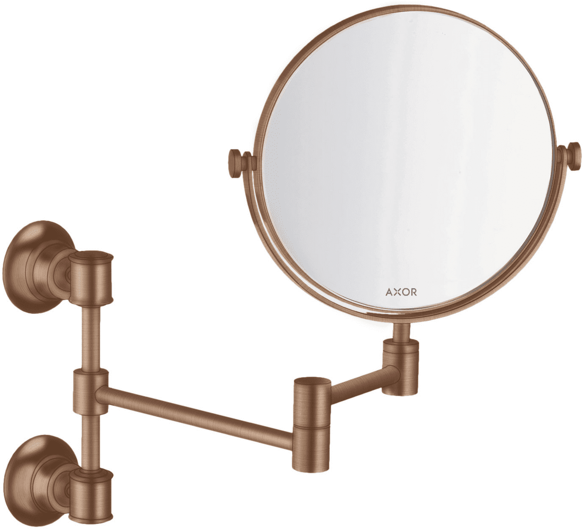 Зображення з  HANSGROHE AXOR Montreux Shaving mirror #42090310 - Brushed Red Gold