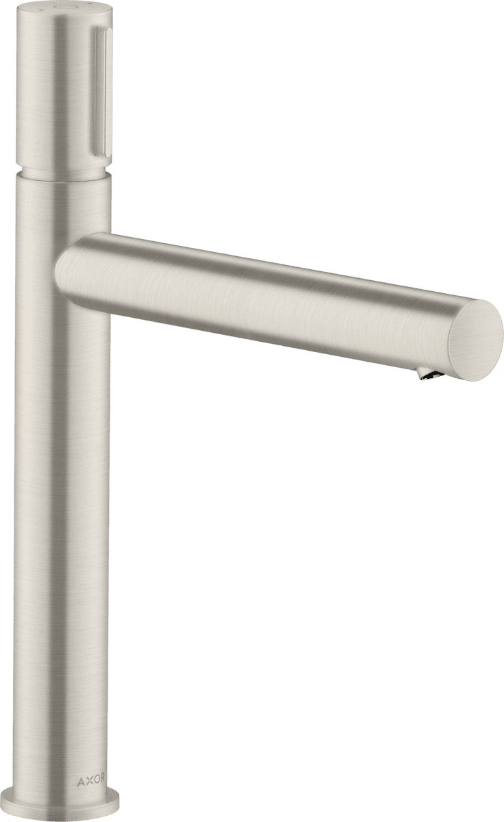 HANSGROHE AXOR Uno Waschtischmischer Select 200 für Aufsatzwaschtische mit Ablaufgarnitur #45013800 - Edelstahl Optic