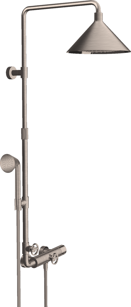 Obrázek HANSGROHE AXOR Sprchy/přední sprcha s termostatem a horní sprchou 240 2jet #26020800 - nerezová ocel Optic