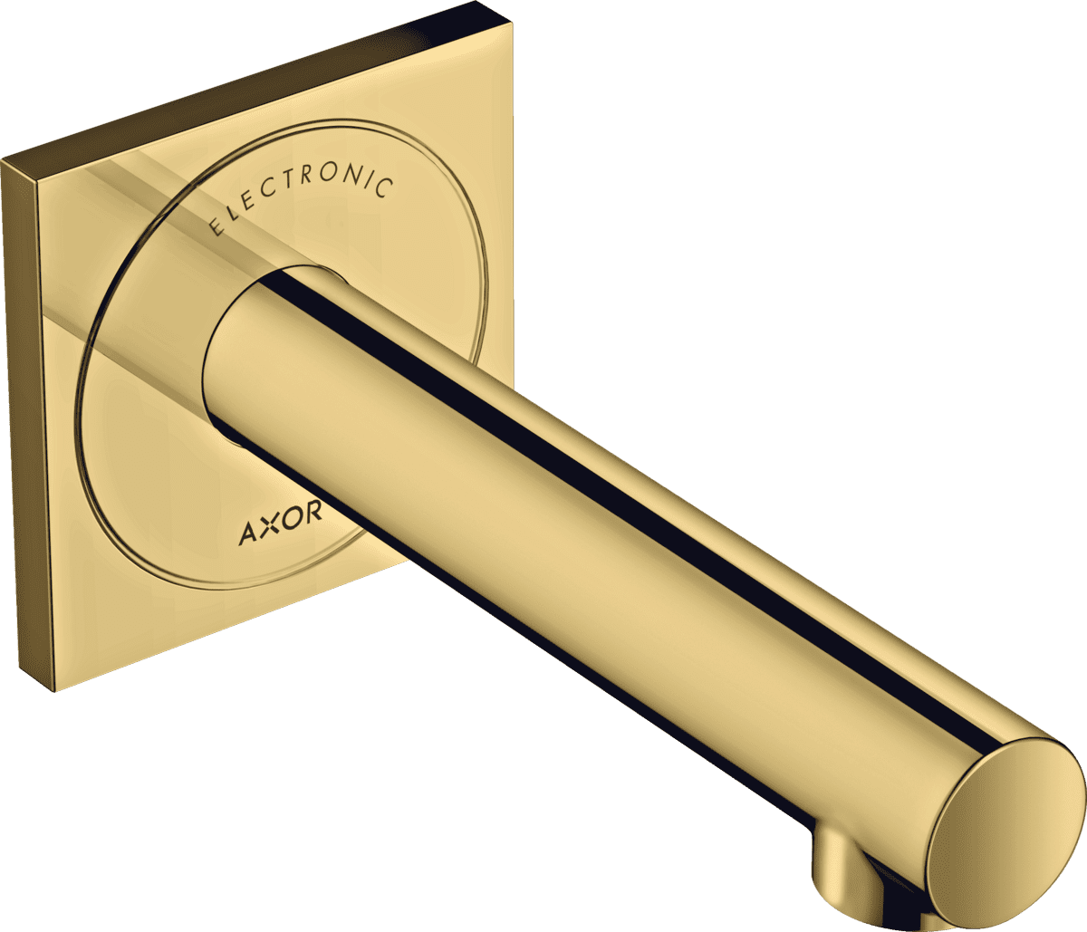 HANSGROHE AXOR Uno Elektronik-Waschtischmischer Unterputz für Wandmontage mit Auslauf 161 mm #45110990 - Polished Gold Optic