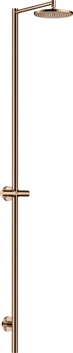 Picture of HANSGROHE AXOR Starck Nature shower column with overhead shower 240 1jet without hand shower #12671300 - Polished Red Gold