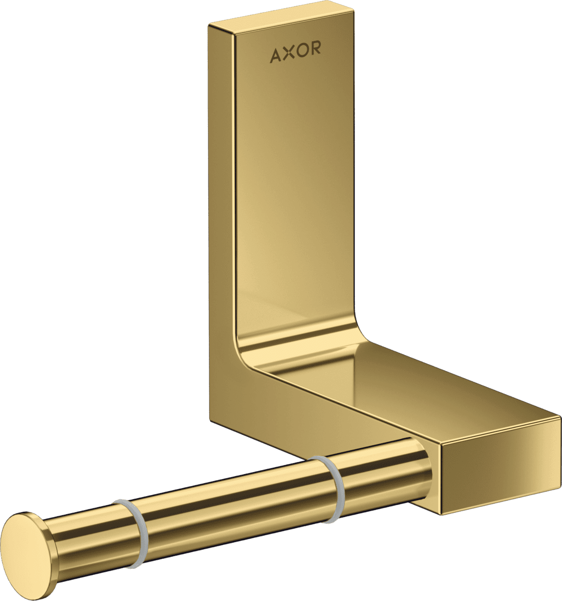 HANSGROHE AXOR Universal Rectangular Toilettenpapierhalter #42656990 - Polished Gold Optic