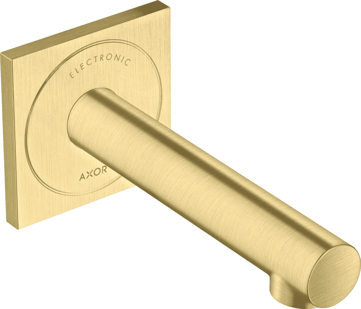 HANSGROHE AXOR Uno Elektronik-Waschtischmischer Unterputz für Wandmontage mit Auslauf 161 mm #45110950 - Brushed Brass