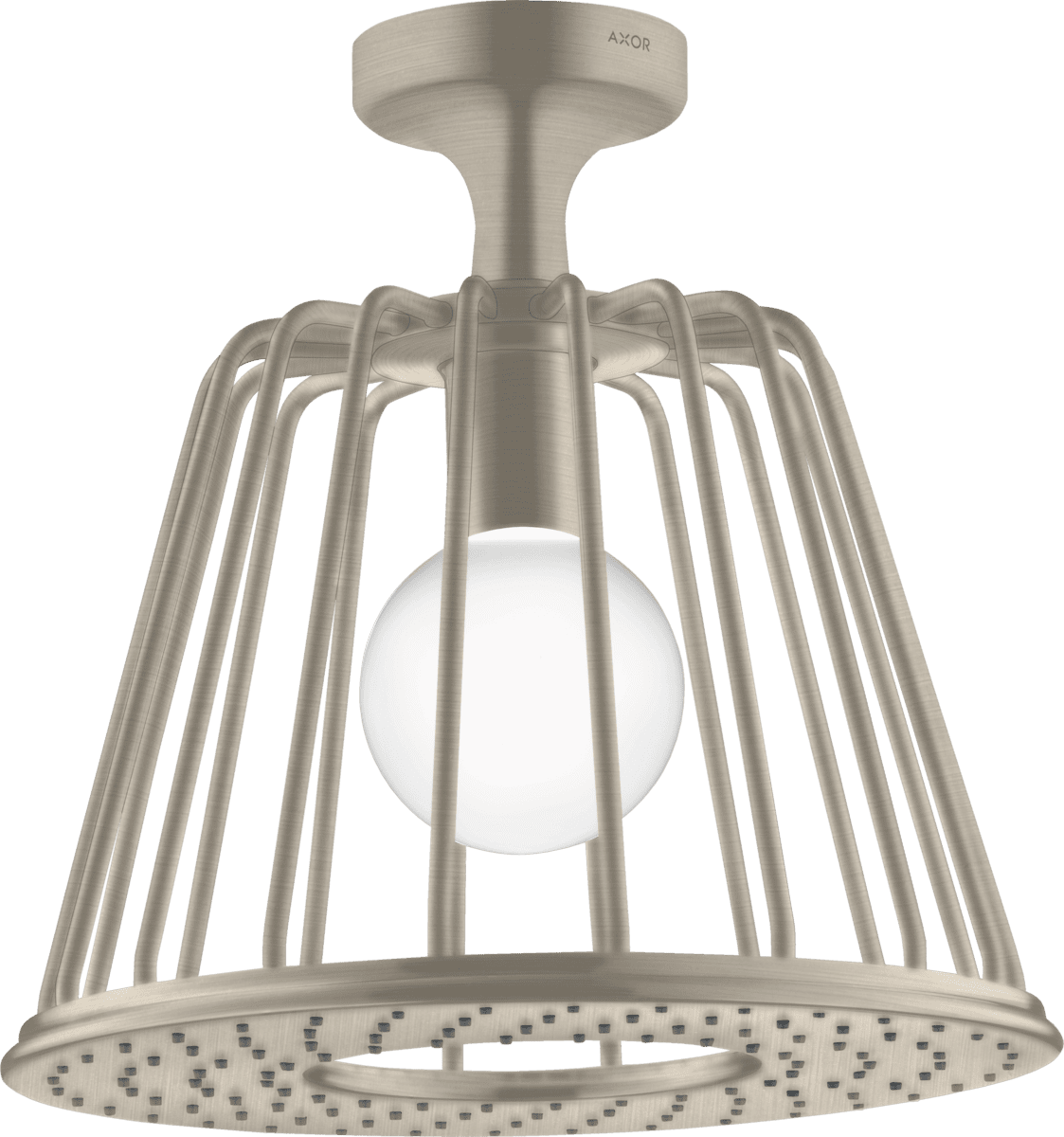 εικόνα του HANSGROHE AXOR LampShower/Nendo LampShower 275 1jet with ceiling connector #26032820 - Brushed Nickel