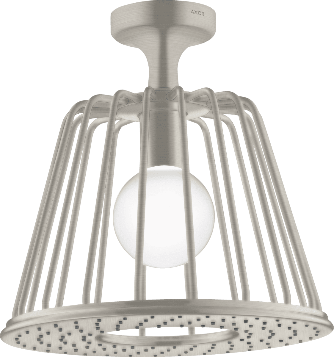 Зображення з  HANSGROHE AXOR LampShower/Nendo LampShower 275 1jet with ceiling connector #26032800 - Stainless Steel Optic