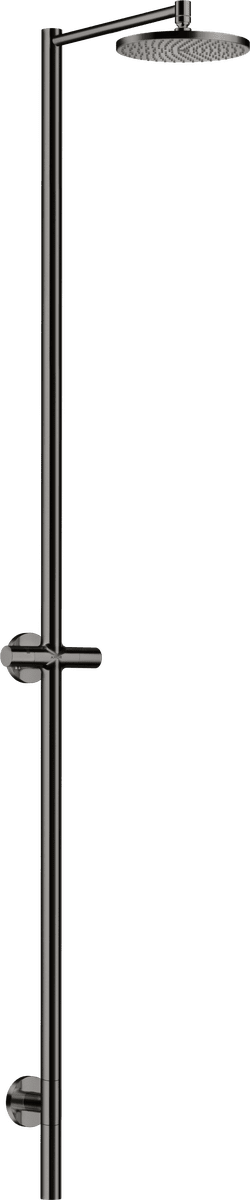Picture of HANSGROHE AXOR Starck Nature shower column with overhead shower 240 1jet without hand shower #12671330 - Polished Black Chrome
