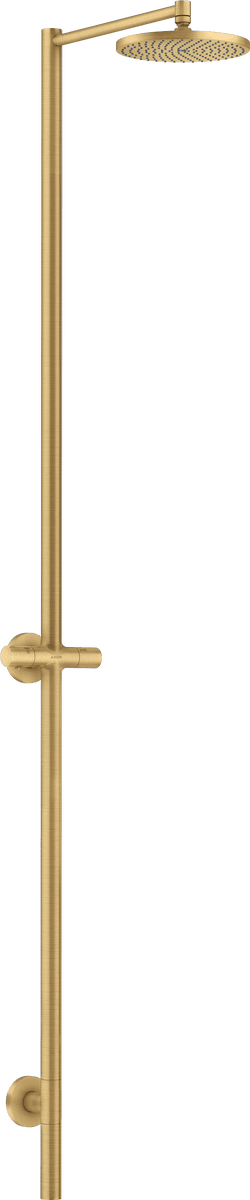 Зображення з  HANSGROHE AXOR Starck Nature shower column with overhead shower 240 1jet without hand shower #12671250 - Brushed Gold Optic