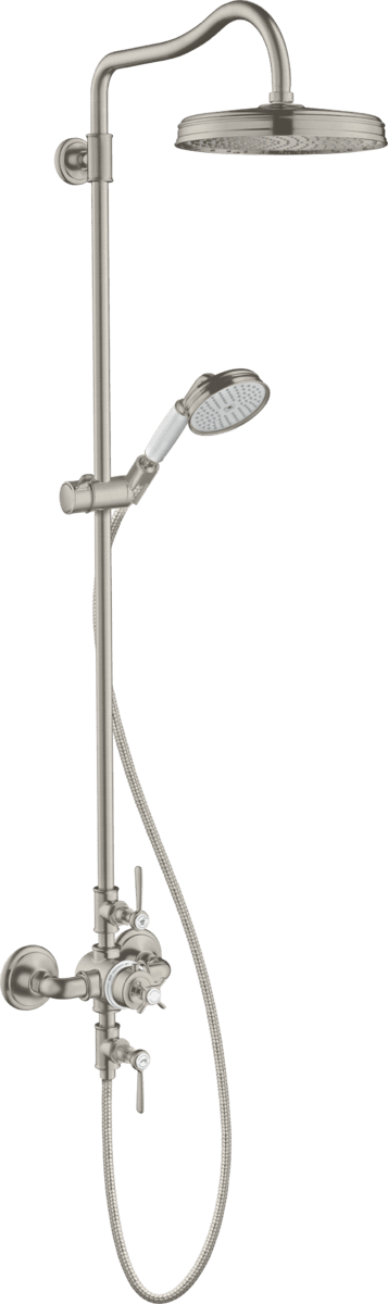 HANSGROHE AXOR Montreux Showerpipe mit Thermostat und Kopfbrause 240 1jet #16572800 - Edelstahl Optic
