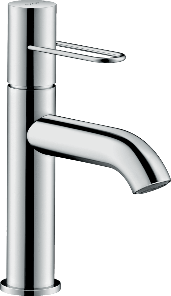 Зображення з  HANSGROHE AXOR Uno Single lever basin mixer 100 with loop handle and waste set #38026800 - Stainless Steel Optic