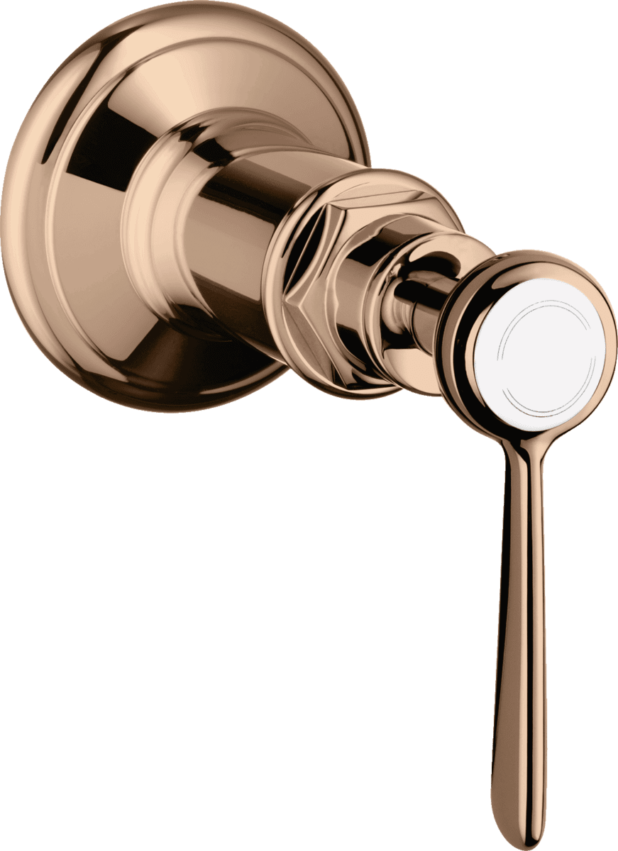 HANSGROHE AXOR Montreux Absperrventil Unterputz mit Hebelgriff #16872300 - Polished Red Gold