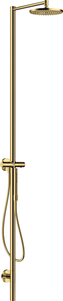 Bild von HANSGROHE AXOR Starck Shower column with thermostat and overhead shower 240 1jet Polished Gold Optic 12672990