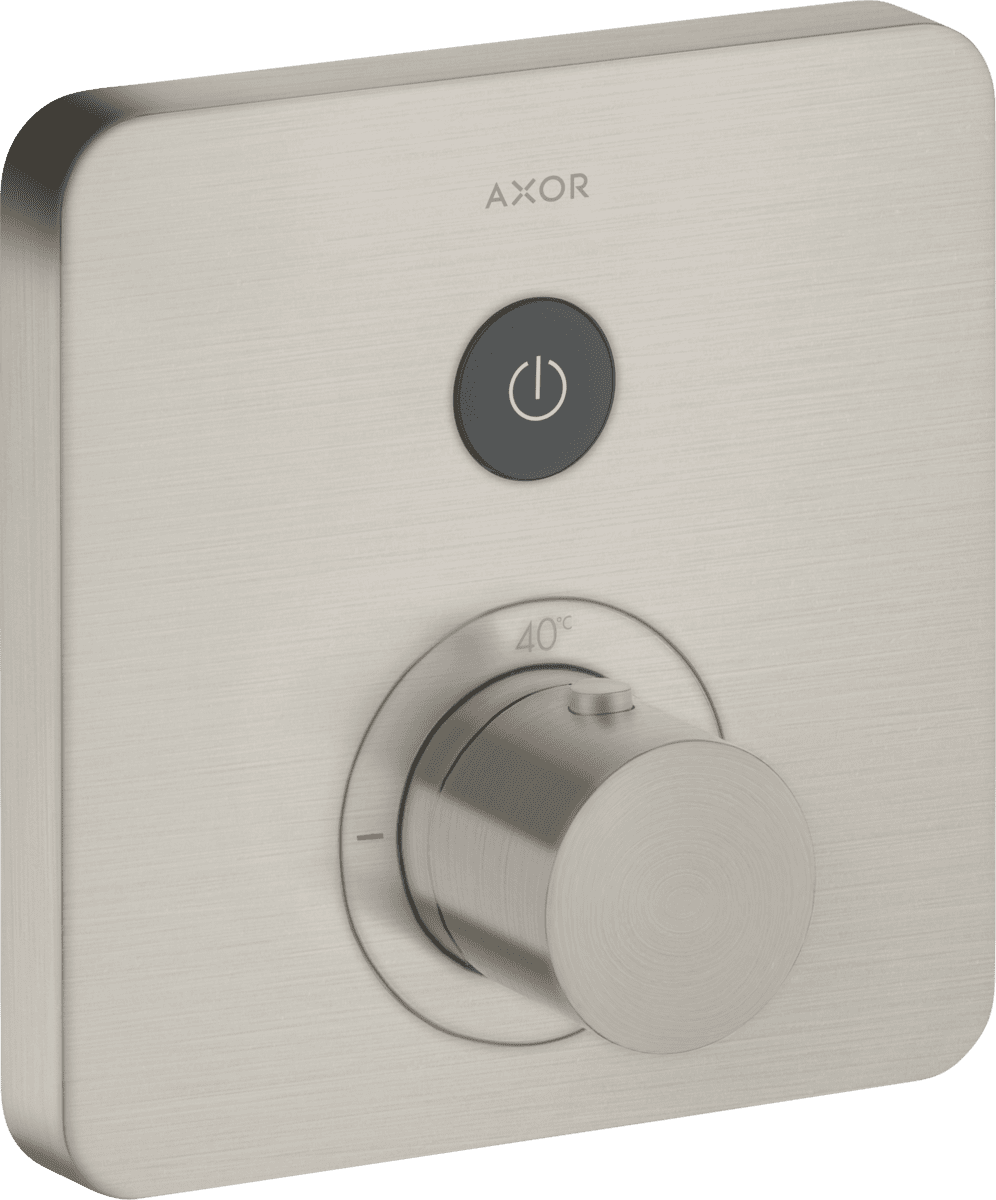 εικόνα του HANSGROHE AXOR ShowerSelect Thermostat for concealed installation softsquare for 1 function #36705800 - Stainless Steel Optic