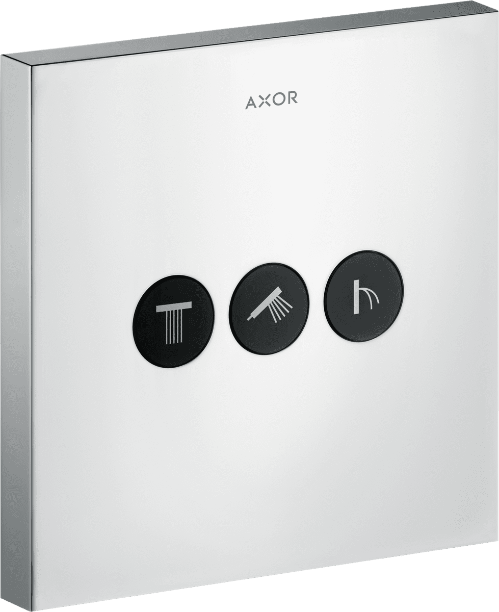 HANSGROHE AXOR ShowerSelect Valf ankastre montaj kare, 3 çıkış #36717800 - Paslanmaz Çelik Optik resmi