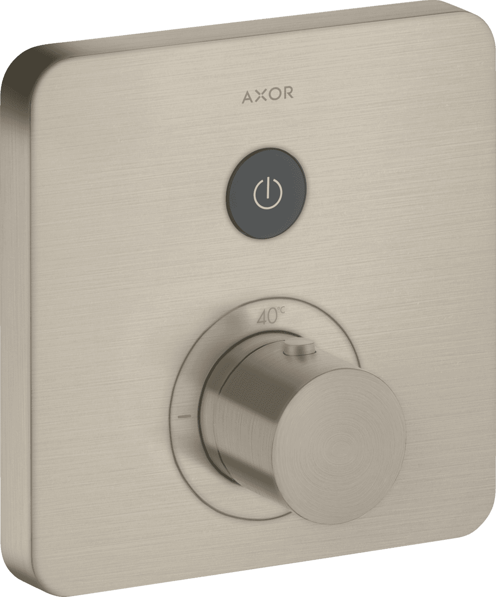 Зображення з  HANSGROHE AXOR ShowerSelect Thermostat for concealed installation softsquare for 1 function #36705820 - Brushed Nickel