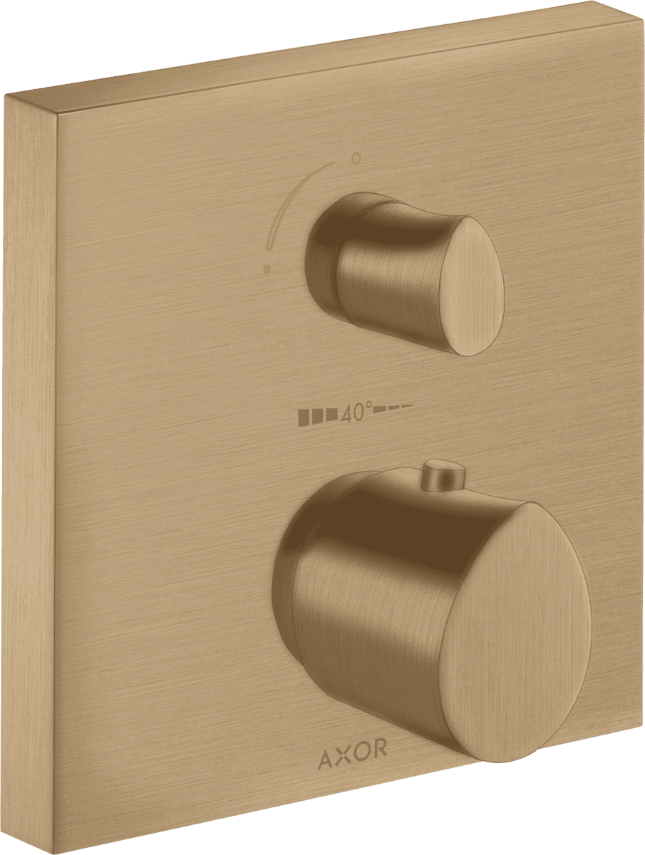εικόνα του HANSGROHE AXOR Starck Organic Thermostat for concealed installation with shut-off/ diverter valve #12716140 - Brushed Bronze