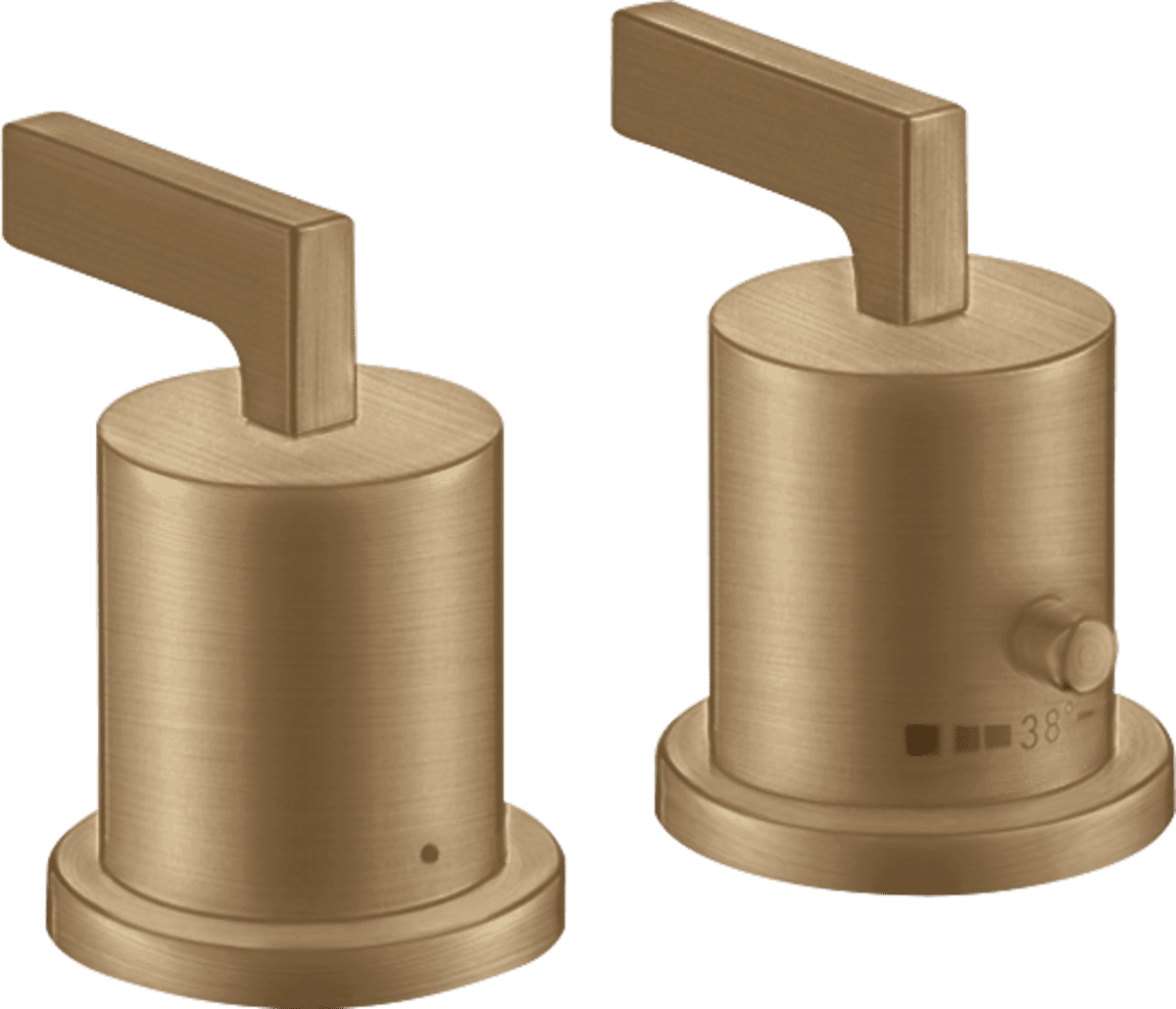 εικόνα του HANSGROHE AXOR Citterio 2-hole rim mounted thermostatic bath mixer with lever handles #39482140 - Brushed Bronze