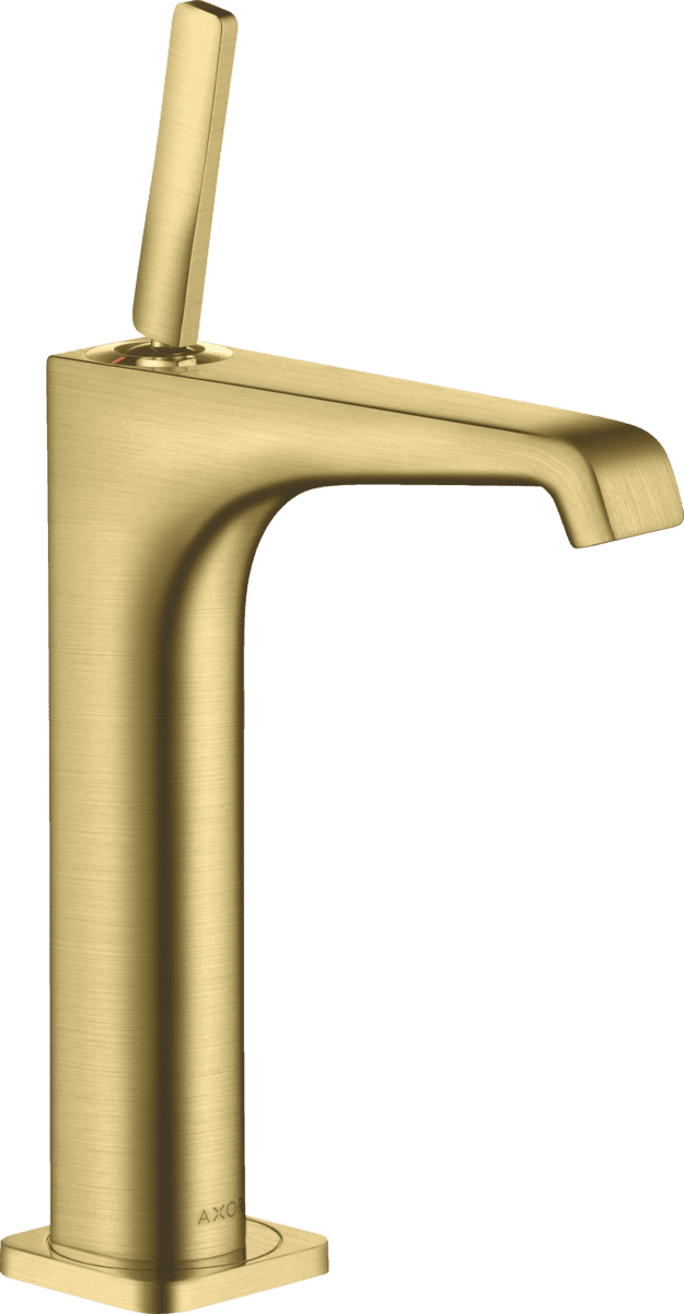 Зображення з  HANSGROHE AXOR Citterio E Single lever basin mixer 190 with pin handle for wash bowls with waste set #36103950 - Brushed Brass