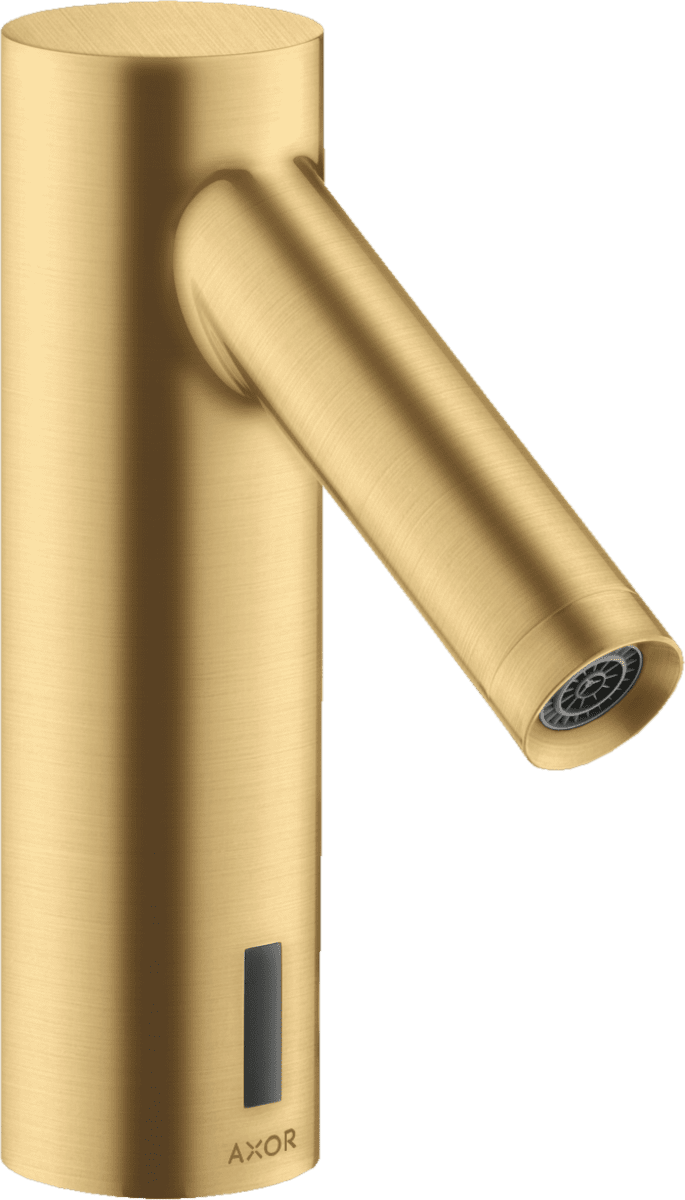 HANSGROHE AXOR Starck Elektronik-Waschtischmischer mit Temperaturvoreinstellung Netzanschluss 230 V #10145250 - Brushed Gold Optic